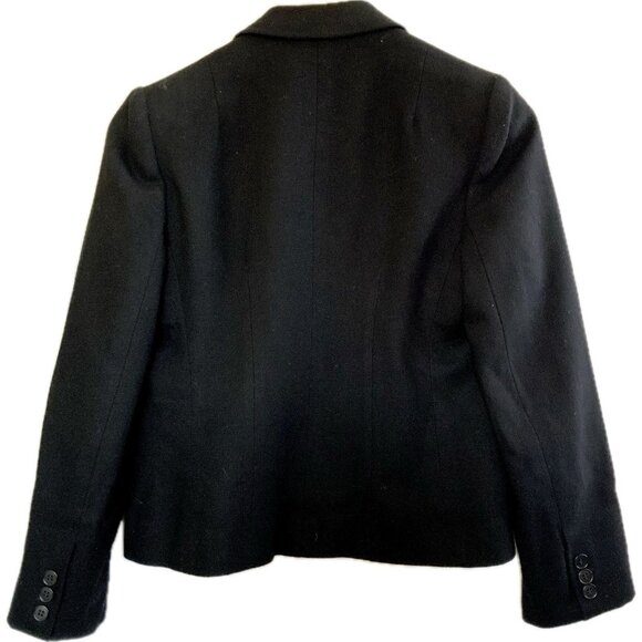 Vintage Evan Picone Womens Wool Blend Blazer Black Sz 6 Union Made USA Career - Picture 2 of 13